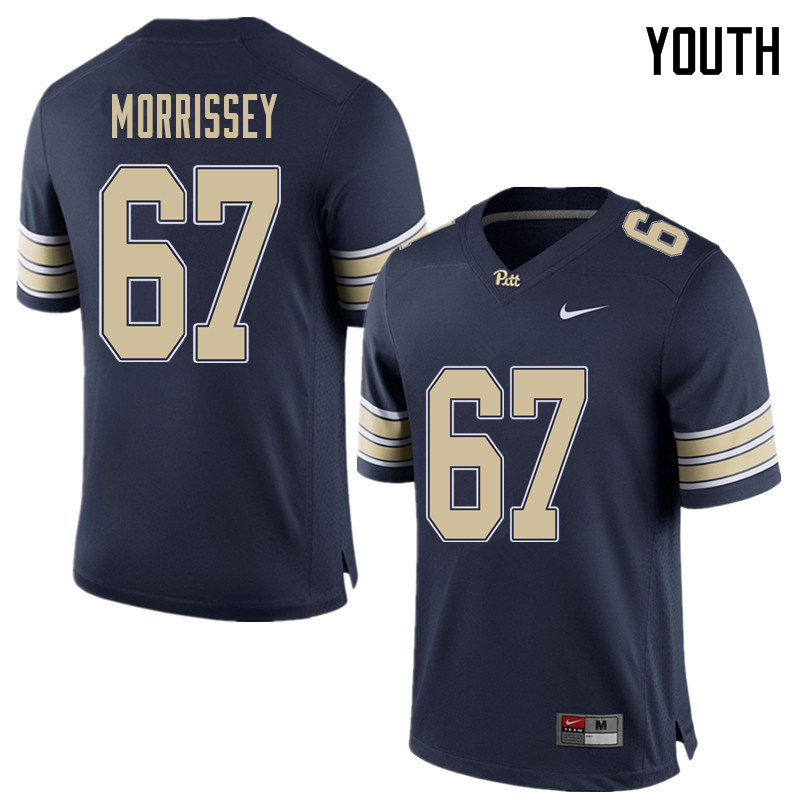 Youth #67 Jimmy Morrissey Pittsburgh Panthers College Football Jerseys Sale-Home Blue